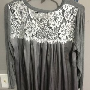 Gray boutique top